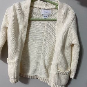 Old navy toddler girl cream cardigan 18-24mo